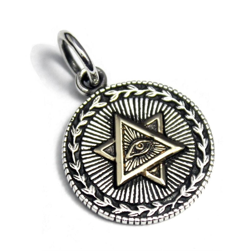 Good Vibrations - Eye of Providence Hexagram Coin Pendant
