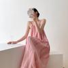 Dopamine Pink Ombre Sleeveless Summer Swing Maxi Dress