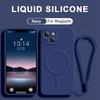 Official Magnetic Case for For Iphone 16 14 11 12 13 Mini 1 Pro Max 8 Plus X XR XS MAX Phone Soft  Protector Lanyard Cover