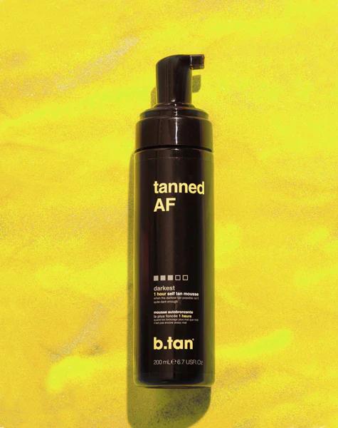 b.tan Tanned Af Self-Tanning Foam + Glove