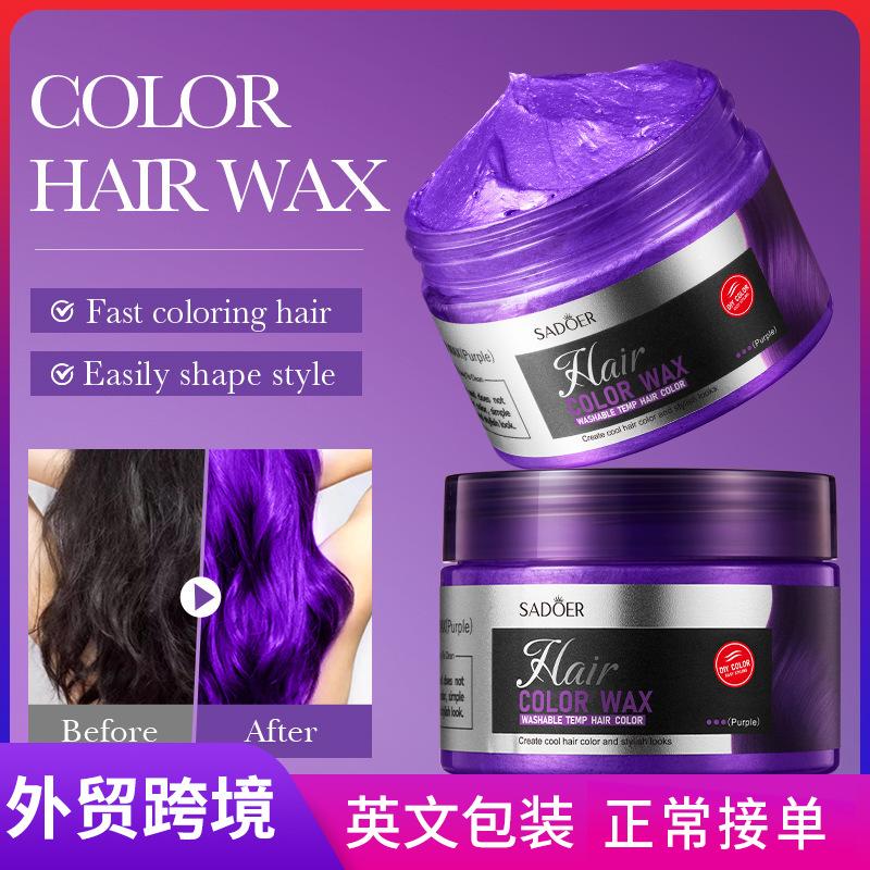 Purple Hair Wax Natural Volume Styling Cream Long Lasting Hold Lightweight Non Greasy Formula for All Hair Types