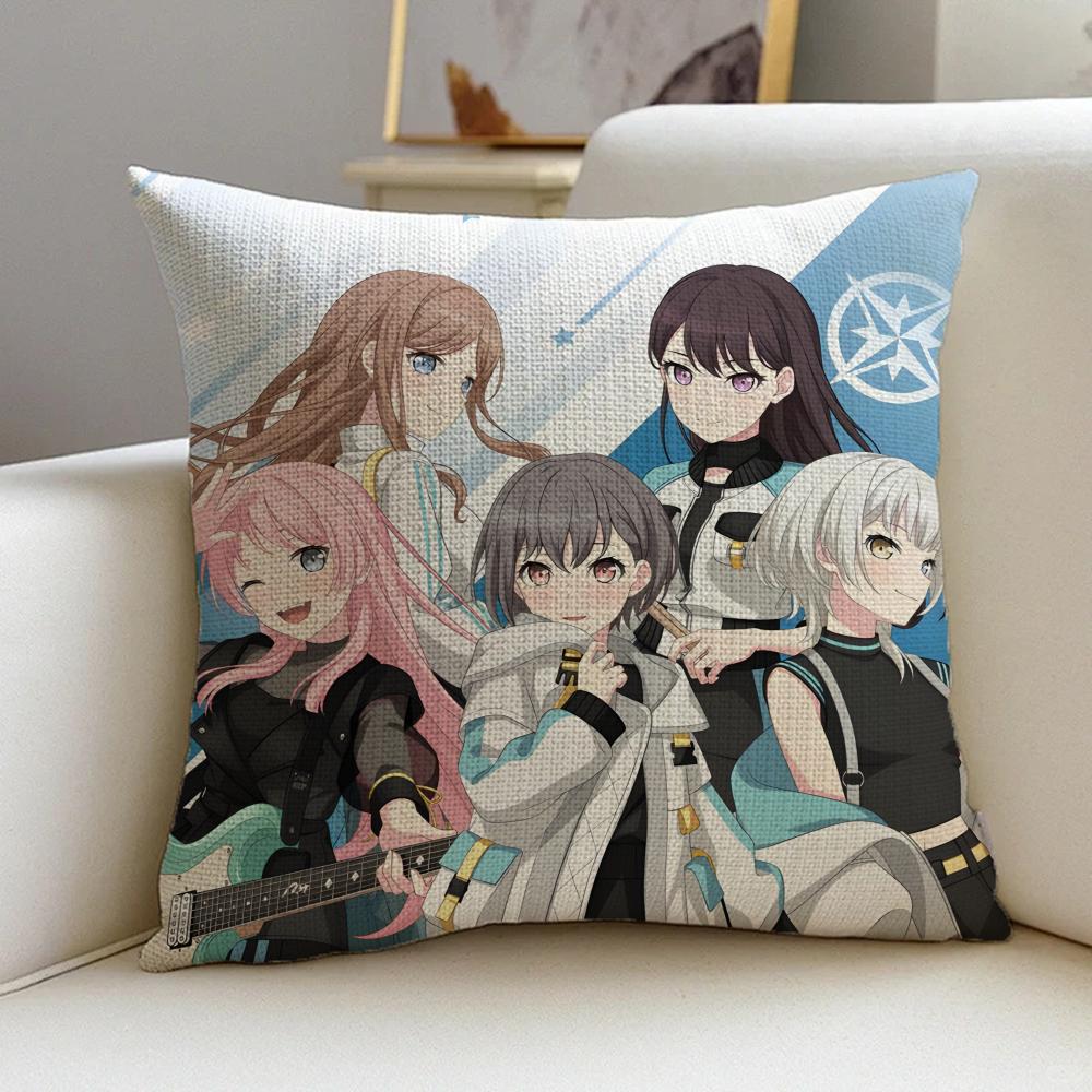B-Bang Dream! It'S M-Mygo Cushion Cover Natural Linen Pillowcase Set, All-In-One Decor For Sofa, Bedroom & Chair