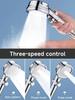 Square Adjustable High Pressure Shower Head Filter Water Saving Shower Head One Click Water Stop Bathroom Accessories