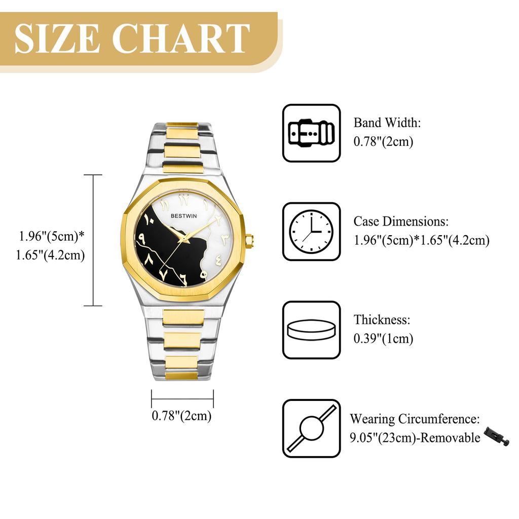 Men's Watch Stainless Steel 3ATM Waterproof Analog Display Simple Fashionable Octagonal Quartz Watch Gold Silver Men's Fashion Accessory