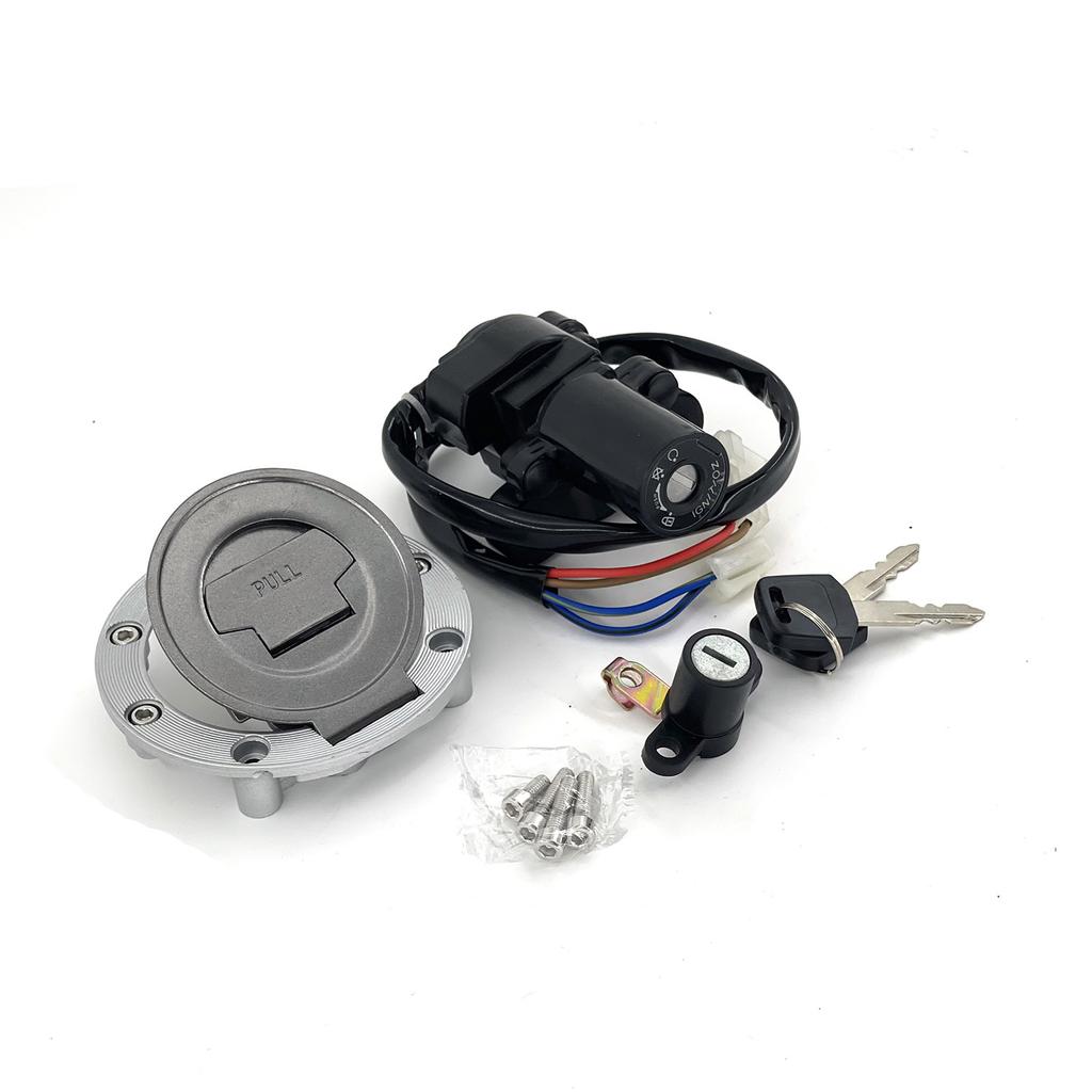 Fuel Gas Cap Lock Ignition Switch Seat Lock W/ Key For Yamaha YZF R6 R1 99-03 MT 03 06-12 XJ6 FJ09 FJ13 FZ1 FZ6 FZ07 FZ8 FZ09