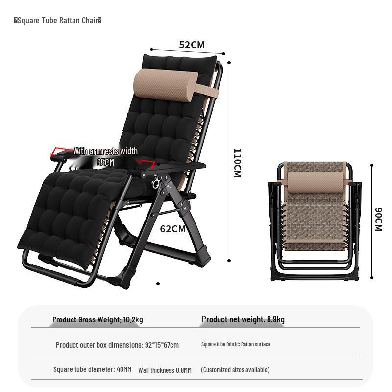 Adjustable Folding Chair: Sit or Recline with Backrest - Ideal for Napping at Home, Office, or Beach.