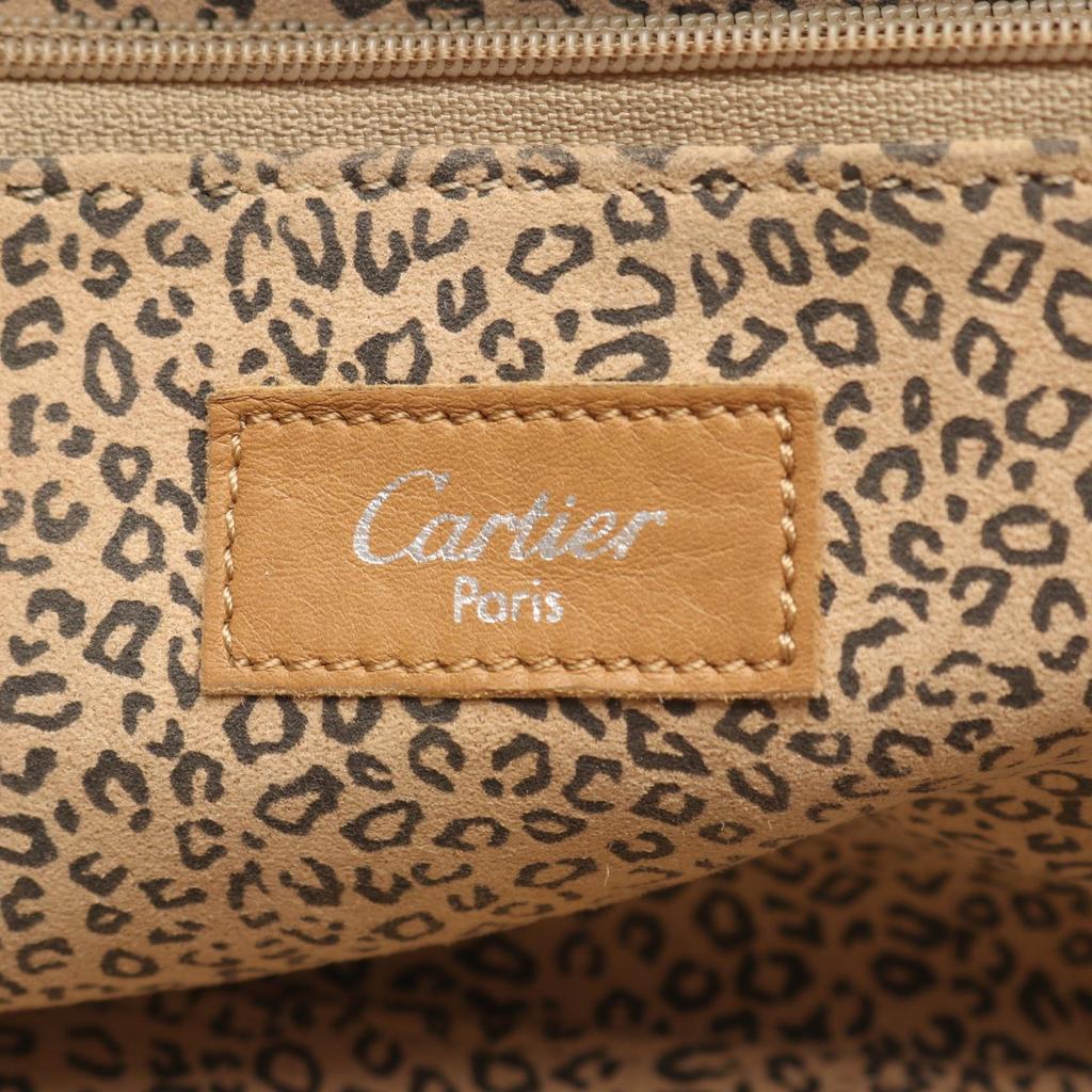 Used CARTIER PANTHERE Handbag leather Beige Used Women