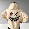 2026 Spring Men's Casual Hooded Sweatshirt with Loose Print Long Sleeve Men's Pullover Sport Shirt Extra Large Men's Shirt