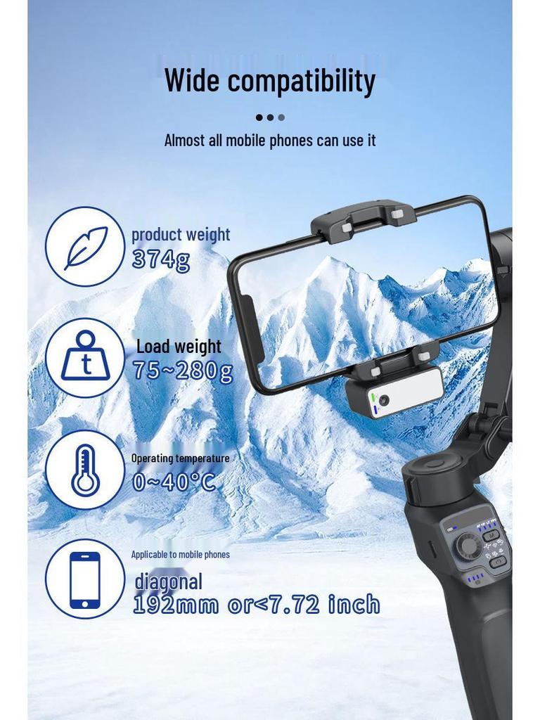 F11 Smart AI 3-Axis Handheld Gimbal for Phones with Face Tracking and Stabilization for TikTok Videos