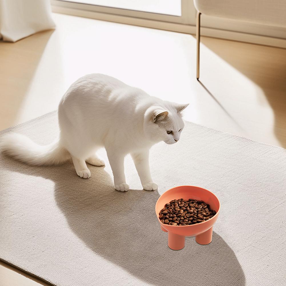 Macaron Colored Elephant Leg Dog Cat Bowl Neck Protection Slanted Mouth Cat Feeder Anti Tipping Feeding Bowl for Pet Supplies