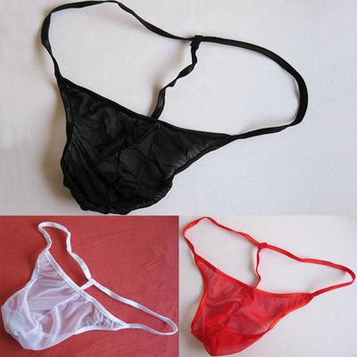 New Arrivals Briefs Mens Sexy See Through Underwear Underpants T-back Bikini G-string Thongs Erotic Lingerie