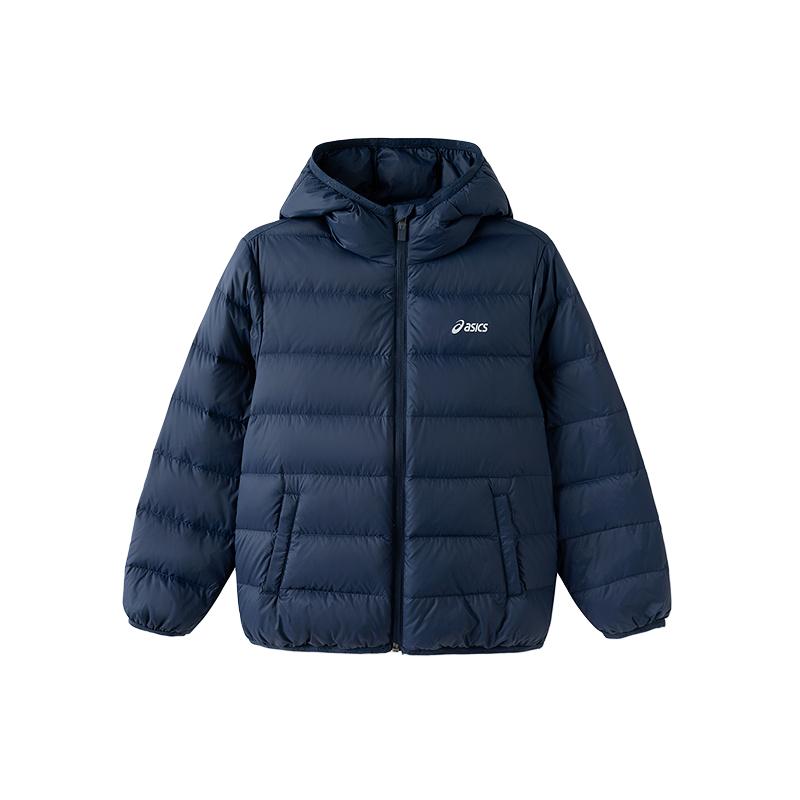ASICS Down Jacket Sports Performance 25 Winter Three Proof Lightweight Down Navy Blue Teenagers 334251072302-5003 170