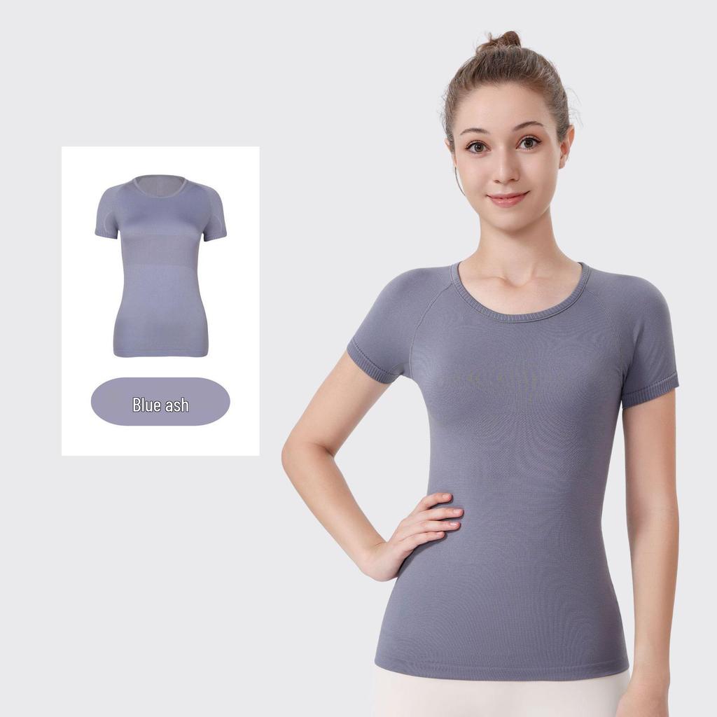 LU3.0 Women's Quick-Dry Short Sleeve Yoga Top for Fitness and Running
