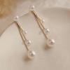 1 Pair, Elegant and Exquisite Tassel Artificial Pearl Decorated Women's Earrings, Daily Party Accessories