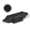 Performance Black Billet Aluminum 6-AN AN6 Inline Fuel Filter With 1/8 NPT Pressure Gauge