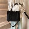 Zipper Japanese Style Crossbody Bag Multi-pocket Solid Color Tote Bag Canvas Shoulder Bag  Shopping