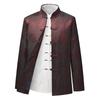 Men's Autumn Stand Collar Tang Suit Jacket - Long Sleeve Casual Coat for Middle-Aged & Elderly