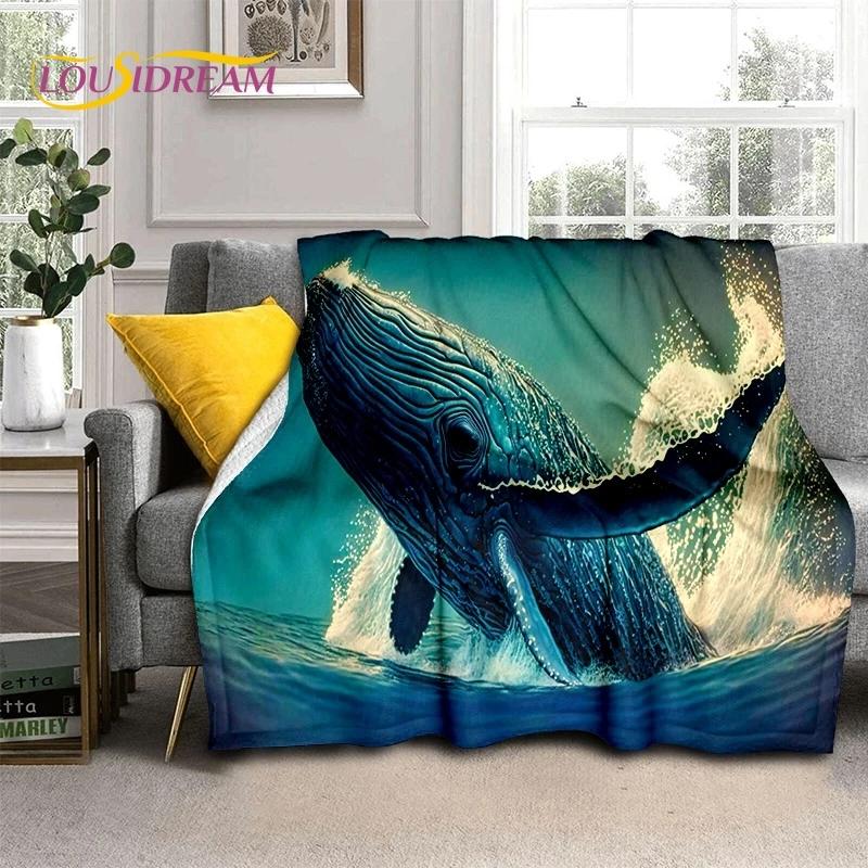 3D Vízalatti Világ Tengerfenék Delfin Rajzfilm Puha Flanel Takaró Ágyakhoz Hálószobába Kanapéra Piknikhez, Dobótakaró Kültéri Szabadidőhöz