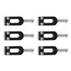 6Pcs Electric Guitar Tremolo Bridge Saddle U Shaped String Tuning Screw Saddle Accessory Black