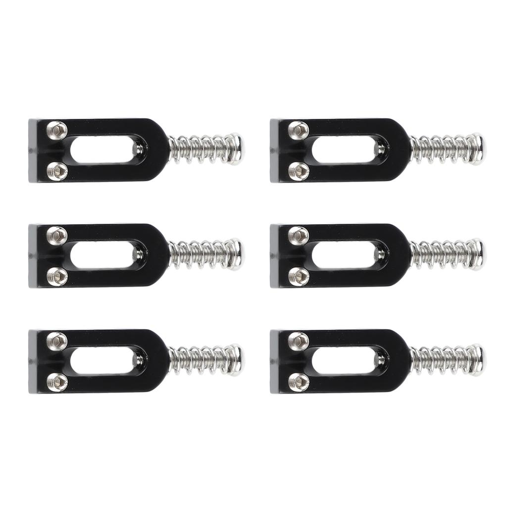 6Pcs Electric Guitar Tremolo Bridge Saddle U Shaped String Tuning Screw Saddle Accessory Black