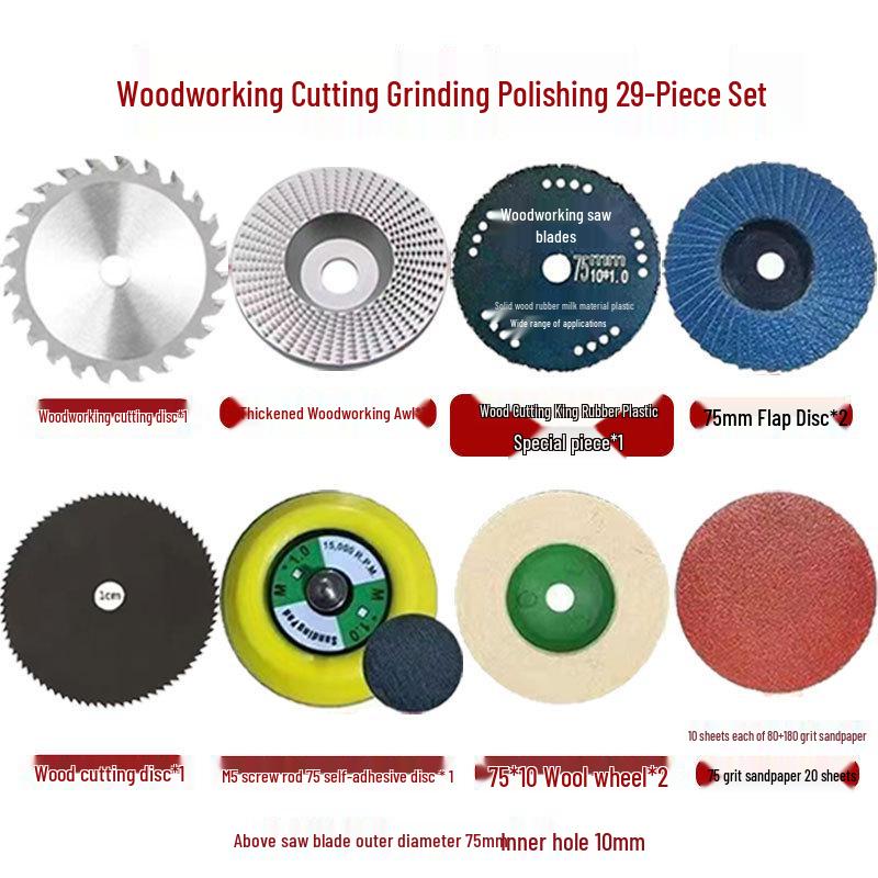 Mini 76mm (3") Angle Grinder Blade: Metal Grinding & Polishing Disc, Cutting Wheel 10mm Arbor.