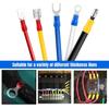 140/280Pcs Insulated Cable Connectors Spade Crimp Terminal Connector Kit with Wire Stripper Copper Contact Crimp Termination