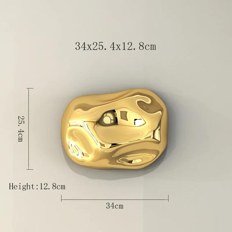 Pokovený simulovaný kamenný přívěsek Domov Moderní kamenné ozdoby Abstraktní dekorace Kreativní studio Pozadí Stěna Stereo závěsy