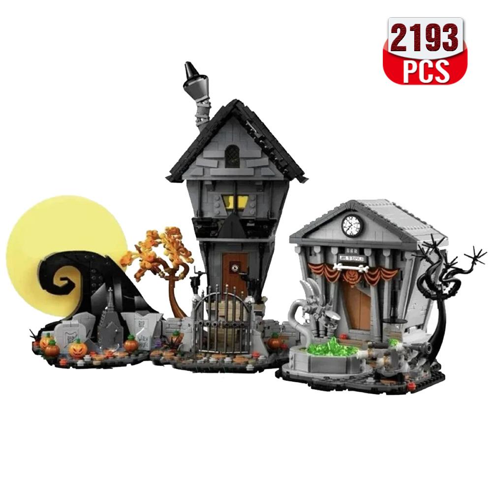 

2025 New The Nightmare Before Christmas Model Building Blocks 21351 Hut Diy Bricks Toy Christmas Halloween Gifts