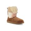 UGG Classic Short Patchwork Fluff Lined Snow Boots Women boots Chestnut-Brown 1098071-CHE