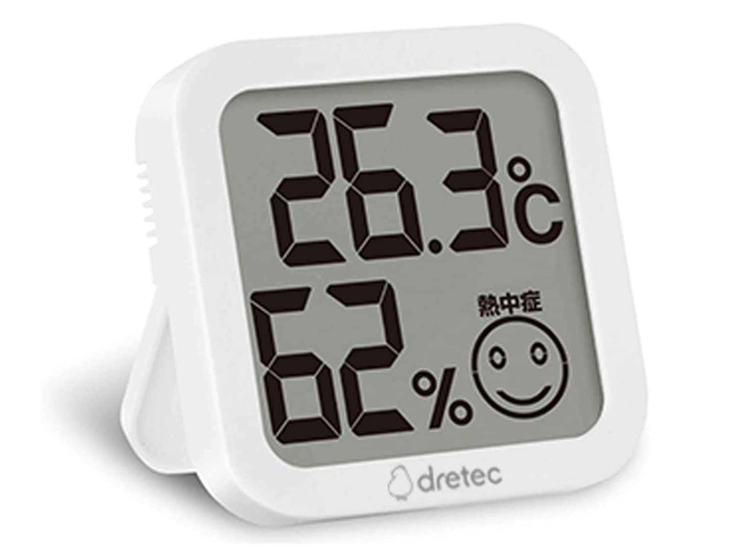

Dretec Digital Thermometer and Hygrometer, Large Screen, Compact, White