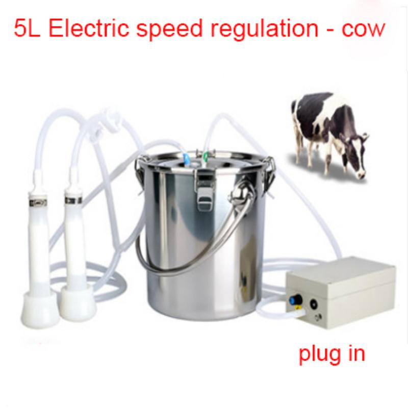 3L/5L dojící stroj automatický elektrický a pulzační pro farmy krávy kozy ovce vakuové čerpadlo nerezové vědro na dojení