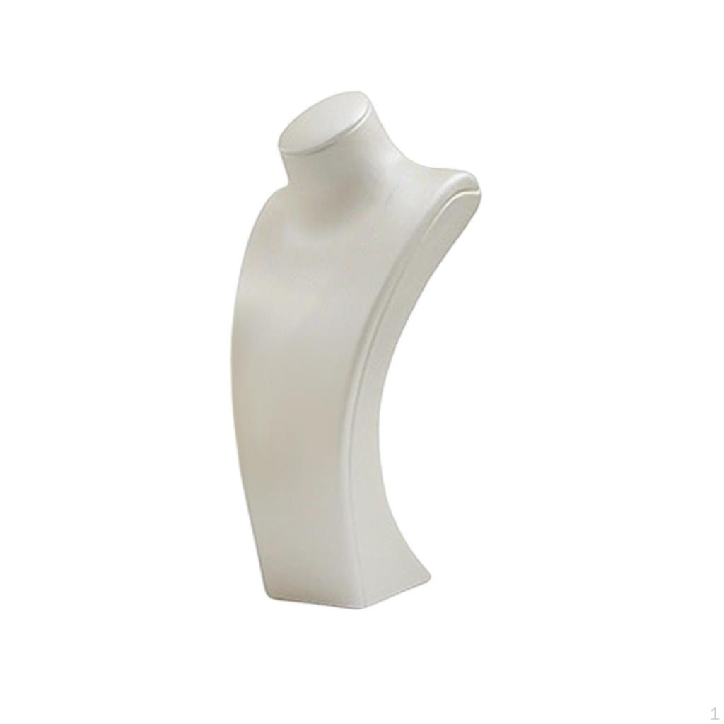 Elegant Necklace Stand, PU Leather Jewelry Display Retro Mannequin Bust, Tabletop Storage