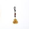 Ancient Fasha Golden Blessing Money Bag Keychain Pendant Necklace - Color-Preserving Alloy