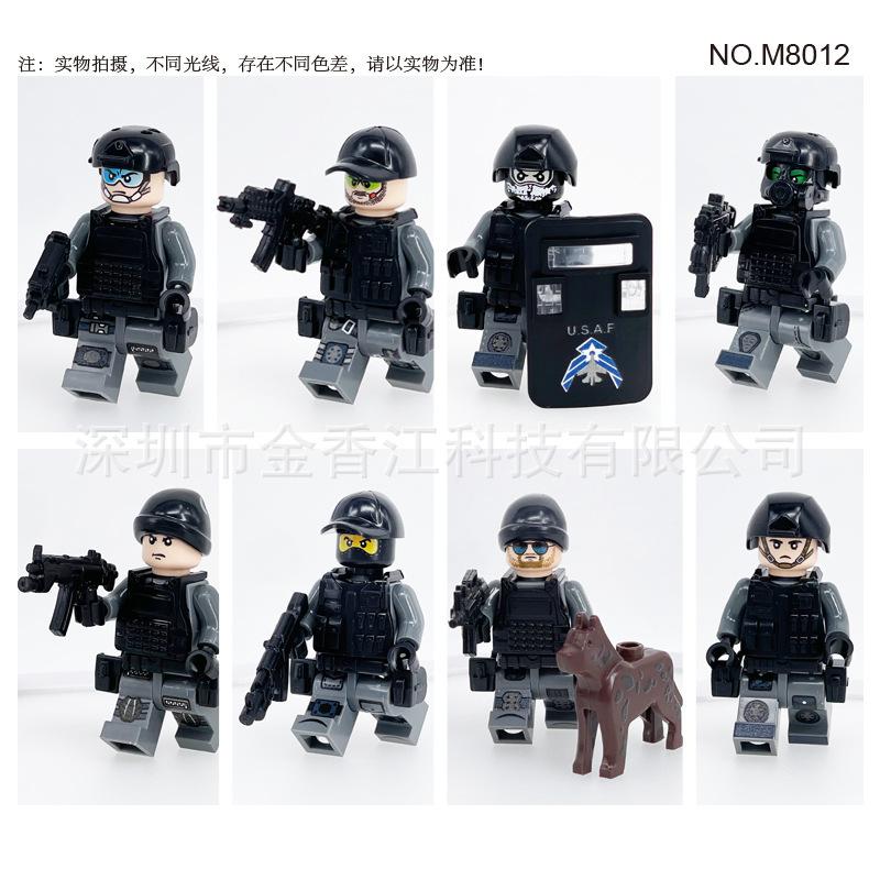 C1 Anti-Terrorism Military Doll 8 Children'S Assembled Building Block Toy Weapon Equipment Axe Shovel M8056