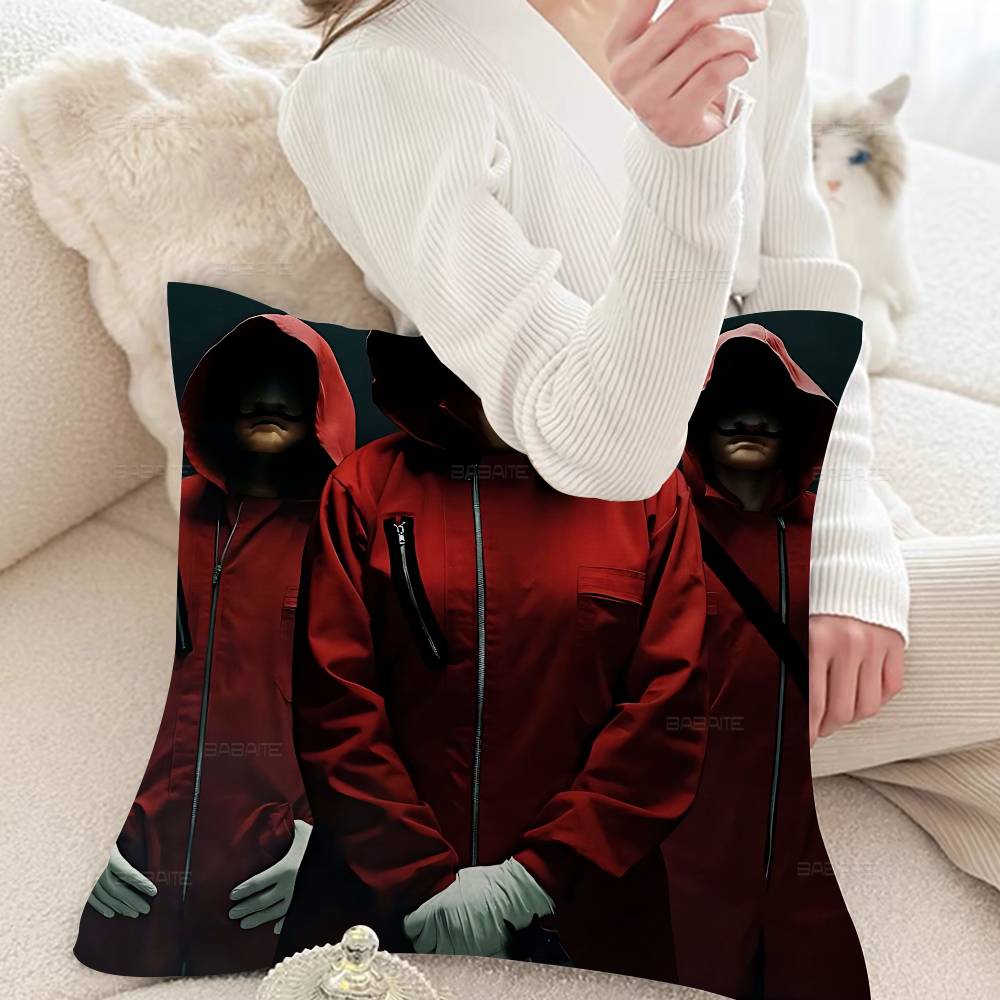 La Casa De Papel Money Heist Pillow Gift Home Office Decoration Bedroom Sofa Car Cushion Cover case 45x45