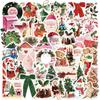 50 Cartoon Christmas Aesthetic Sticker Sheets for Decoration - Waterproof & Ideal for Guitars, Notebooks, Luggage, DIY Projects