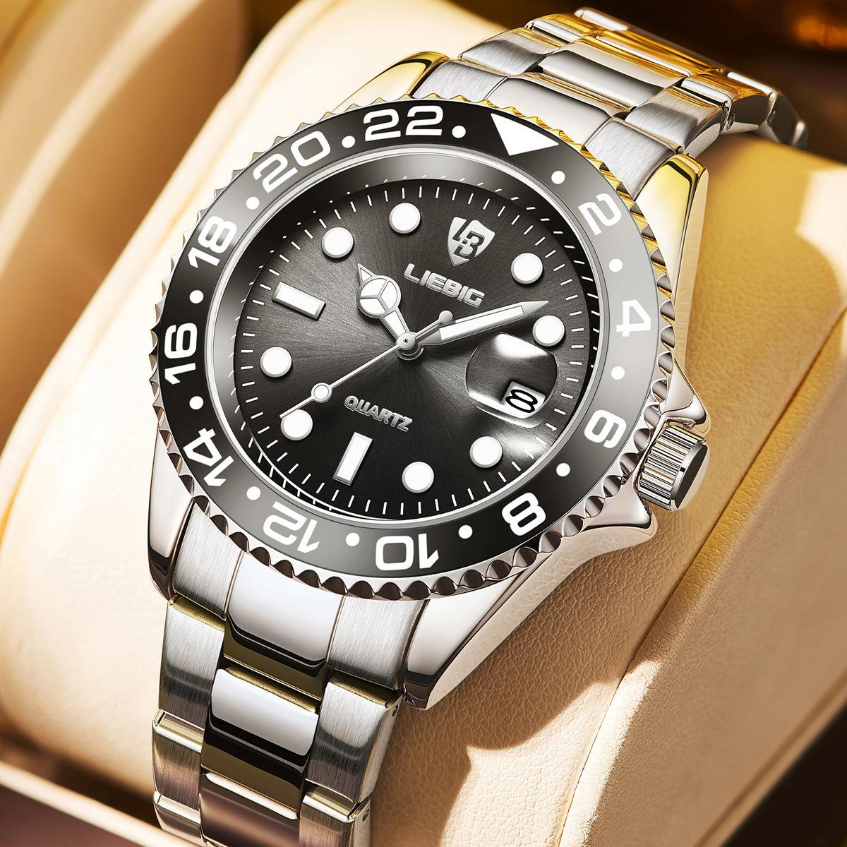 

SKMEIМужские часы популярные мужские часы водонепроницаемые кварцевые часы стальной ремешок светящиеся часы водяной призрак мужчина