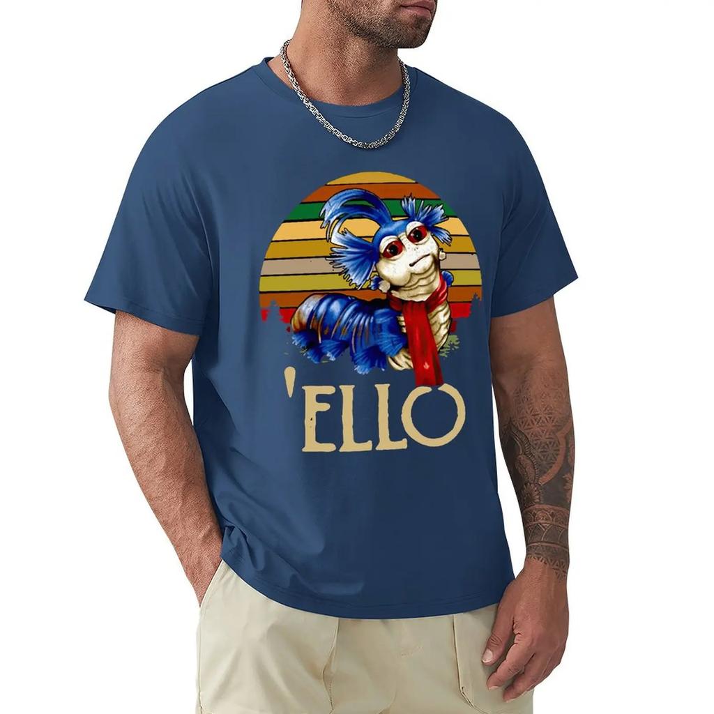 Grey Worm Ello Labyrinth Ello Vintage T Shirt Harajuku Short Sleeve T-shirt 100% Cotton Graphics Tshirt Tops