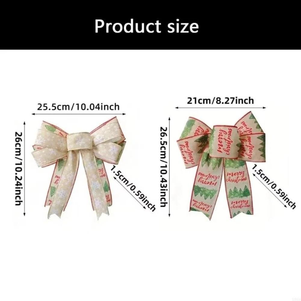 Double Layer Christmas Tree Bowknot Hanging Exquisite Christmas Tree Decoration Large Size Cloth Xmas Party Supplies