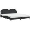 VidaXL Lit avec Matelas, Lit Rembourré avec Coussin de Tête de Lit, Lit Double, Lit Adulte, Meuble de Chambre à Coucher 3208880