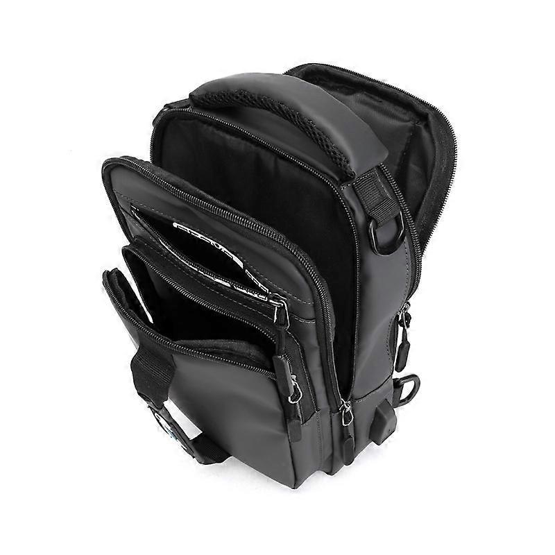 Sling Bag for Men Waterproof Shoulder Daypack Crossbody Backpack for Travel Hiking with USB Charging Port