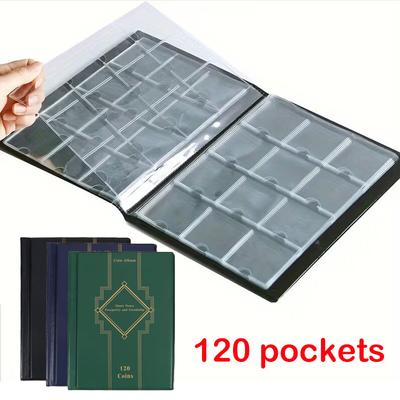 1PC Coin Collection Supplies Holder Book for Collectors 120 Pockets Coin Organizer Storage Box Case Album Three Colors