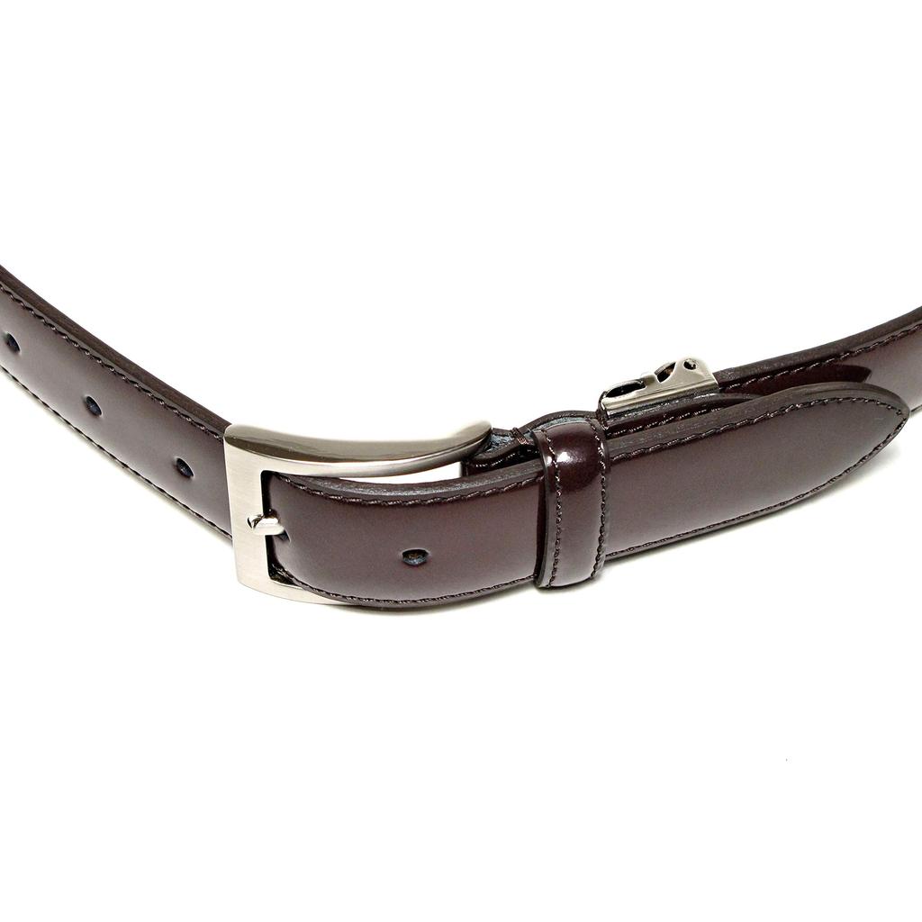 [KIETH] Smooth Leather Glass Finish Belt for Men, Dark Brown, Business, Adjustable Size, Over 50 Years of History and Craftsmanship, Made in Japan,