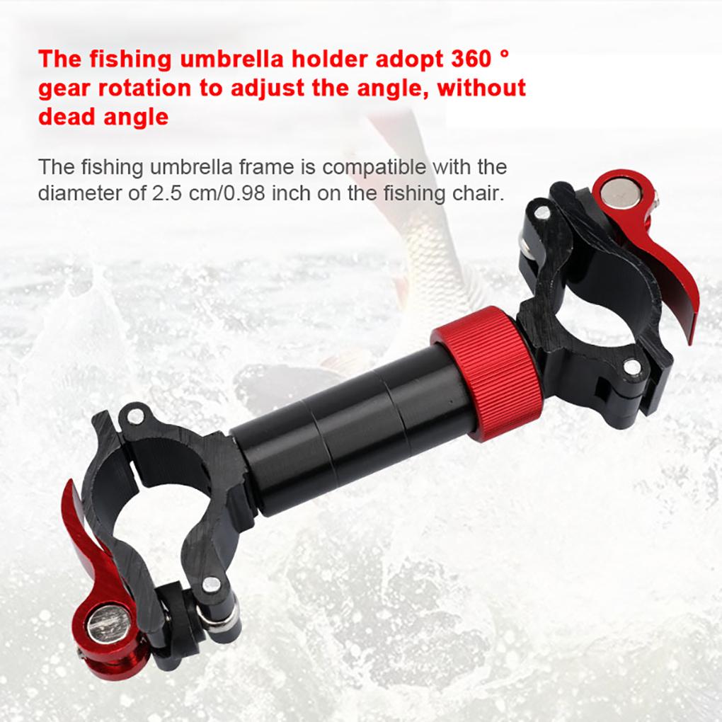 Fishing Chair Universal Umbrella Holder Aluminum Alloy Gear Rotatable Mount Stand Portable Rock River Bracket Equipment