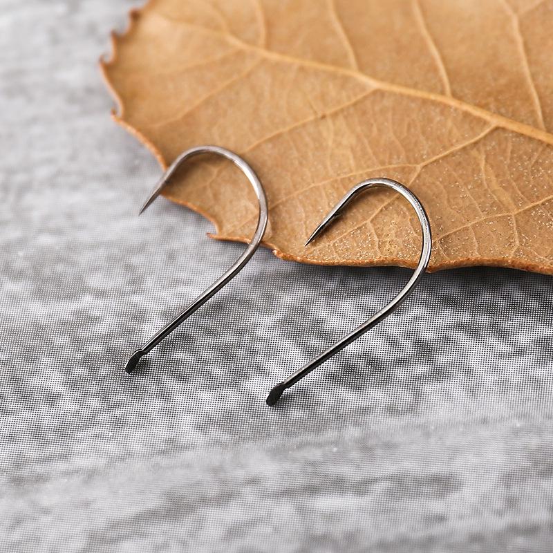 Barbed Black Fish Hook - Non-Hooked Fine Strip Fishing Gear