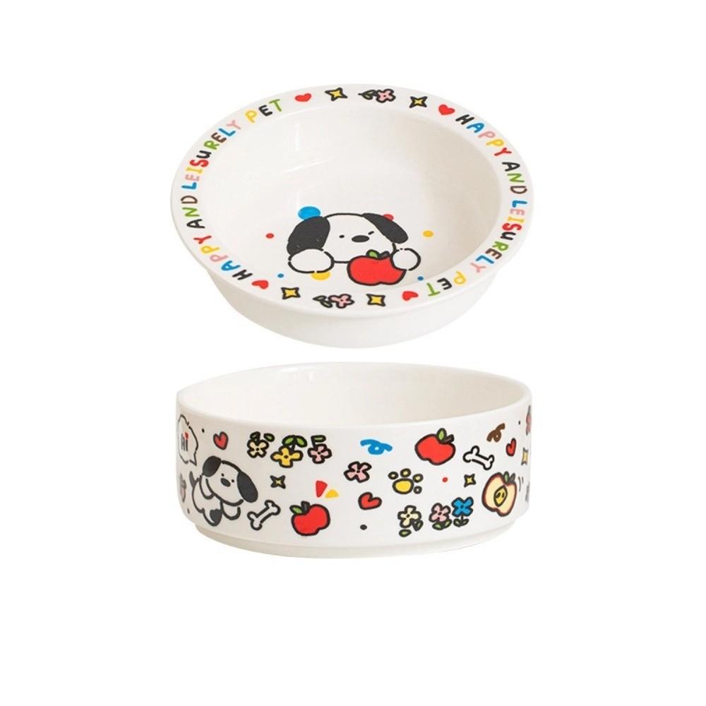 High Temperature Resistance Ceramic Cat Bowl Cartoon Pet Food Bowl Dog Bowl Cat Food Bowl  Pet Care