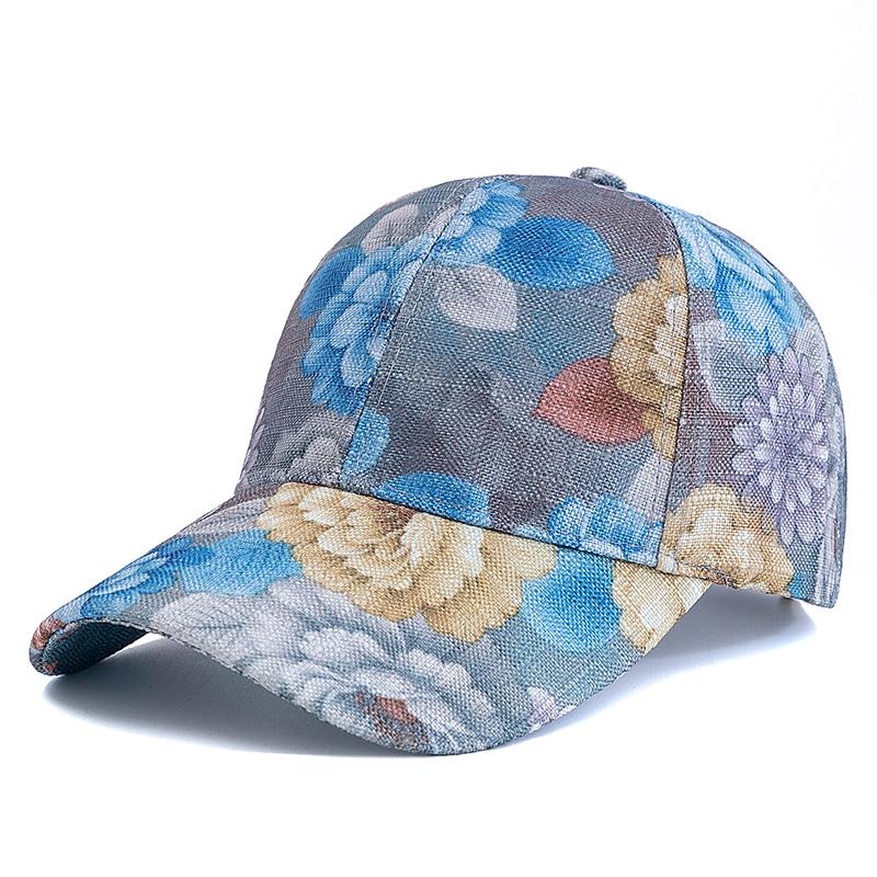 New Style Women's Flower Pattern Breathable Baseball Cap Casual Outdoor Streetwear Sports Hat Female Dopamine Fashion Cap