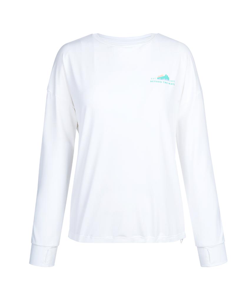 Lenomasuyeongbog Women'S Loose Fit In-Cup Cover-Up Rash Guard White Rn-Cs2G952-Wh