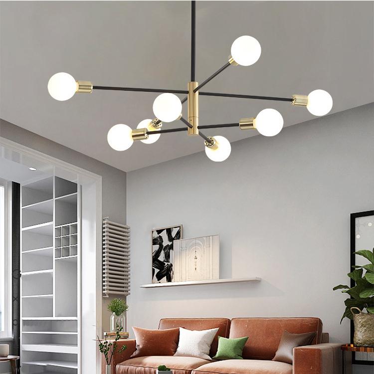 6/8 Heads LED Ceiling Lamp for Living Room Nordic Dome Light Home Decoration Lighting Natural Light Lighting Chandelier