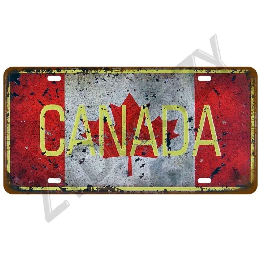 Retro Metal Tin Sign - Country License Plate for Home Bar Garage Man Cave Wall Decor